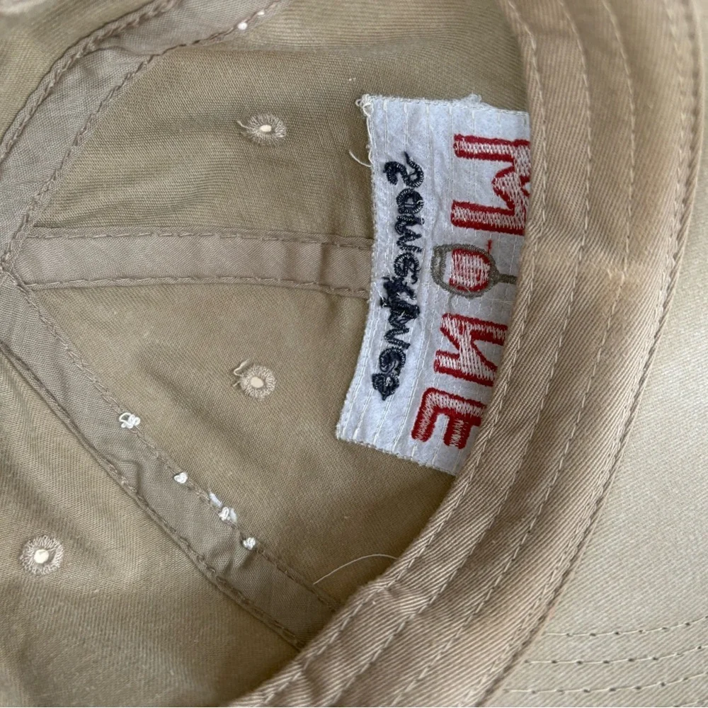 KBETHOS Tan Distressed Wine Quote Hat